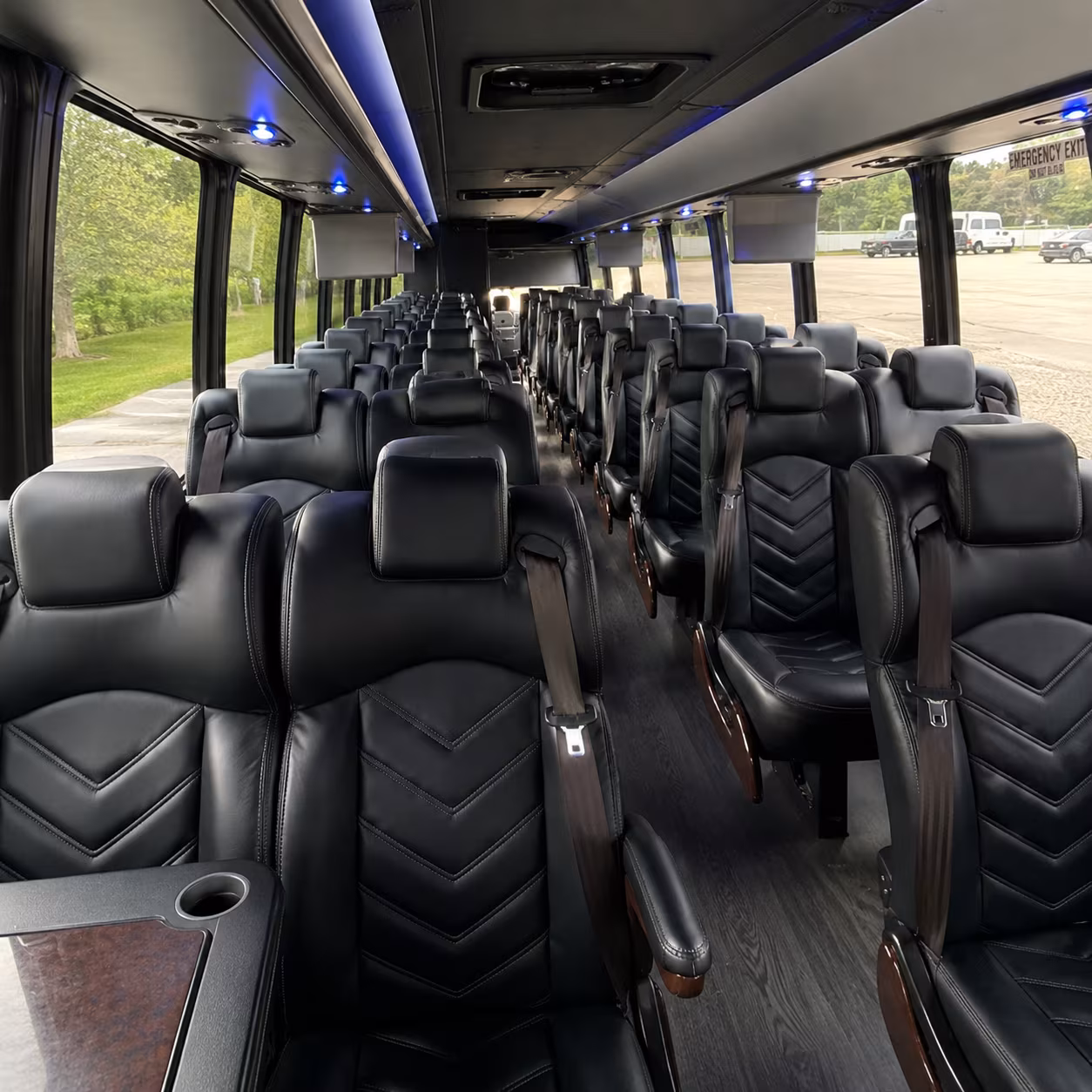 homestead 28 passenger minibus interior