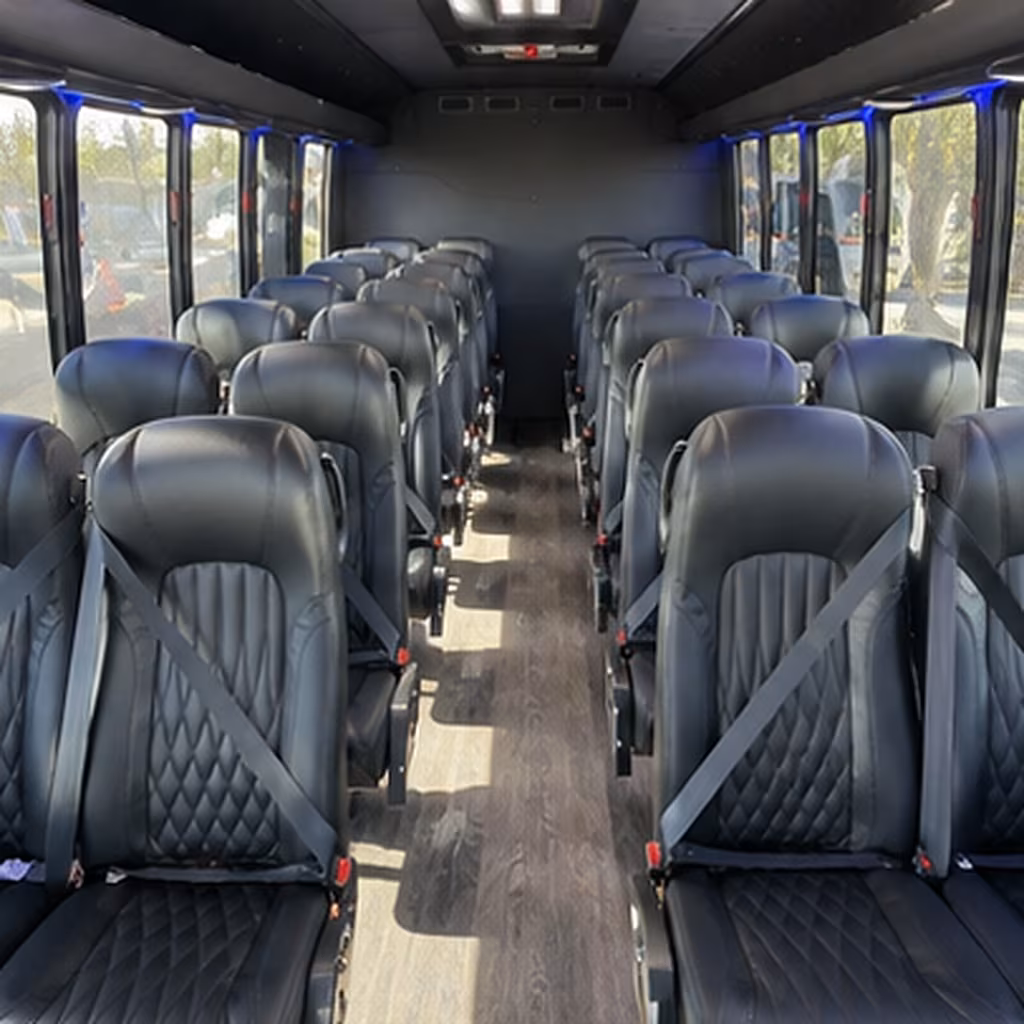homestead 30 passenger minibus interior