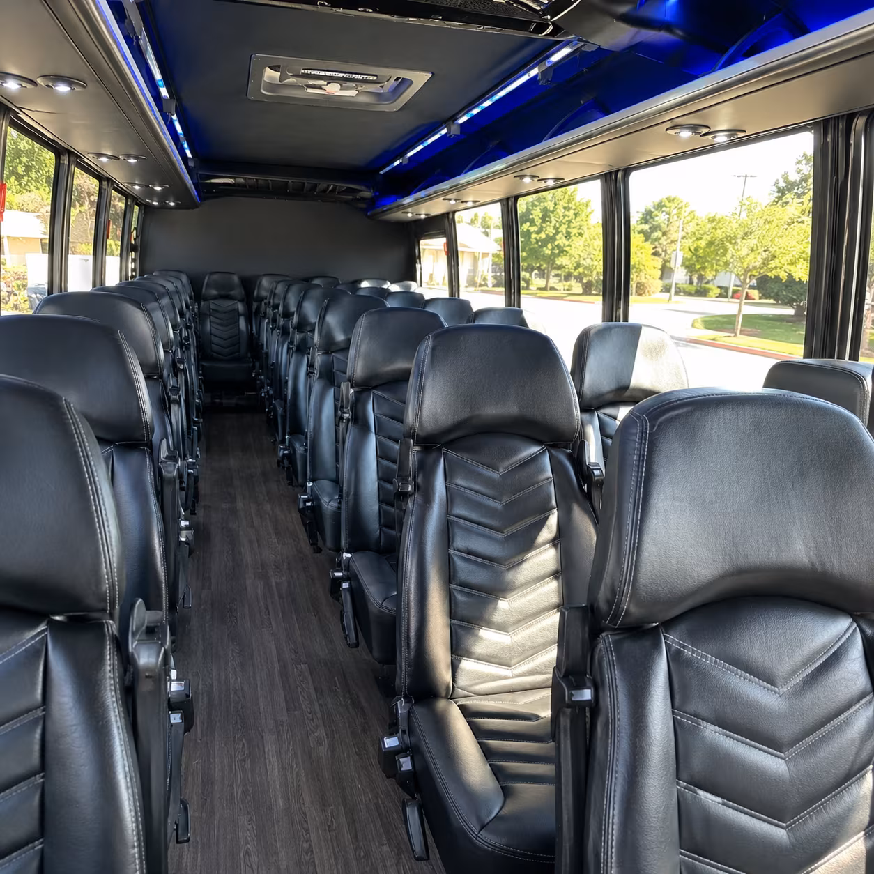 homestead 35 passenger minibus inside