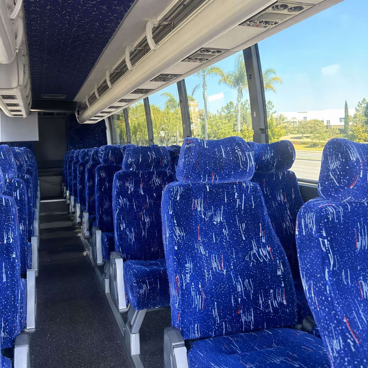 homestead 56 passenger charter bus inside
