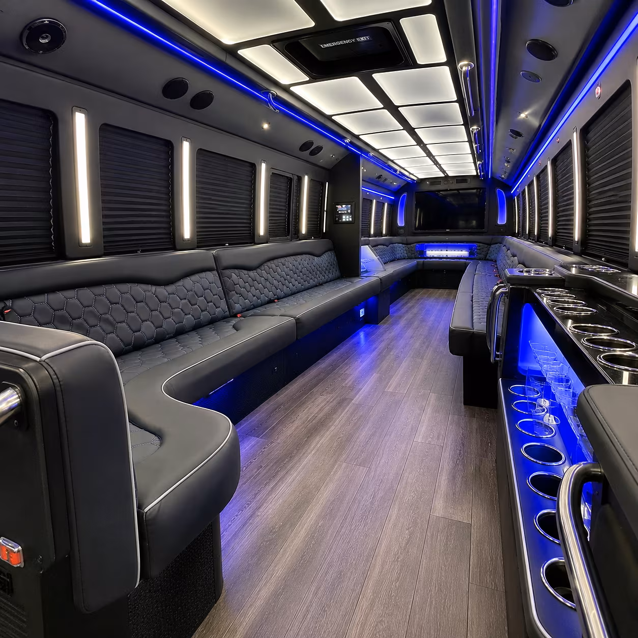 homestead party bus interior